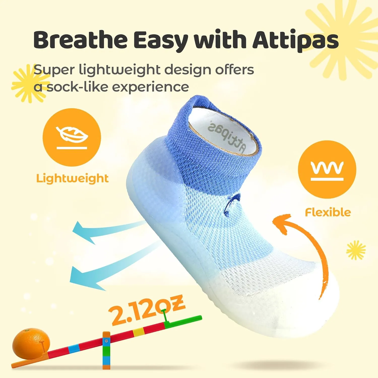 3.5 Baby Sock Shoes for Baby Boy & Girl, Soft, Non-Slip Toddler Sock Shoes, Breathable Infant Walking Shoes, First Steps Baby Shoes, Fun Animal-Themed Designs, Easy to Put On