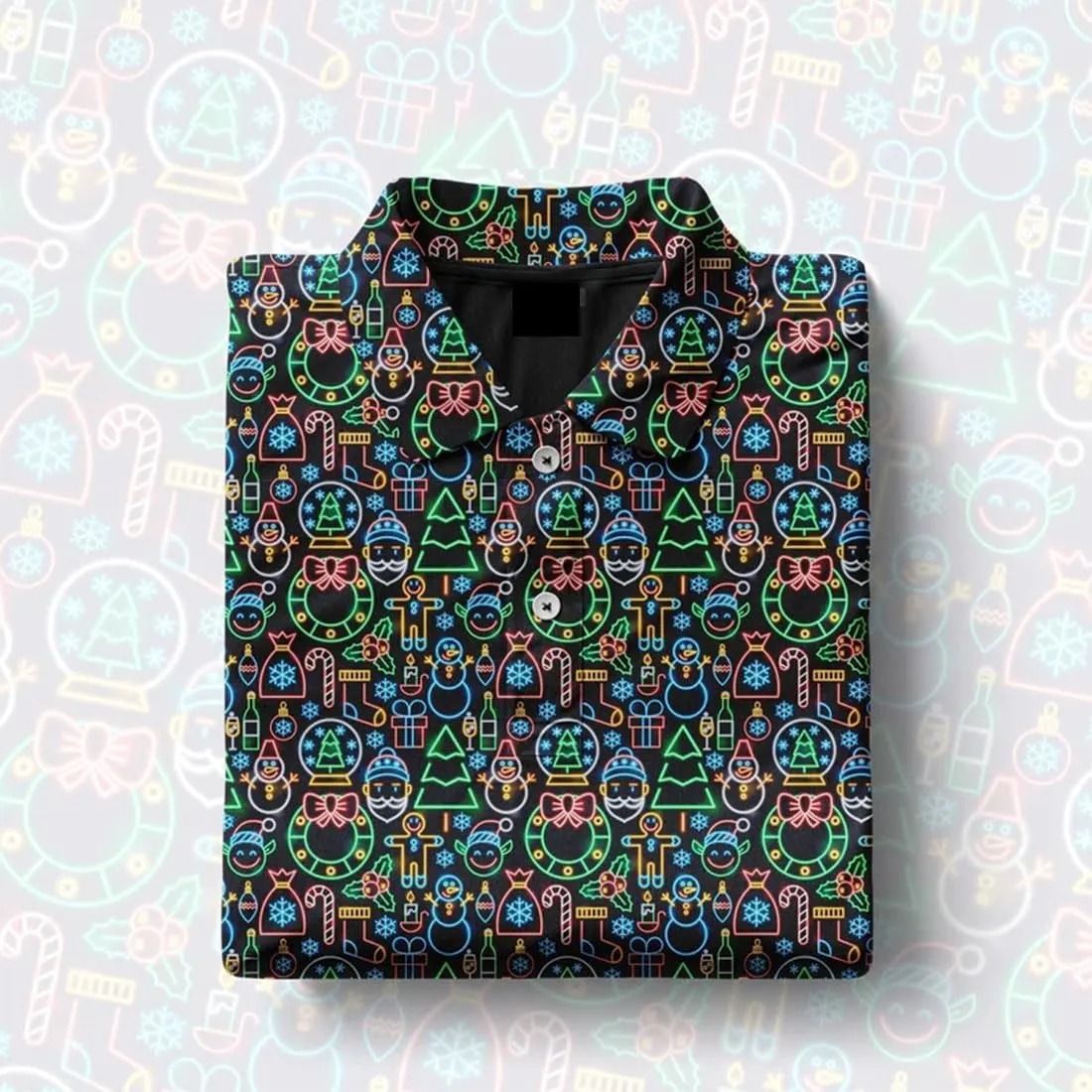 3D Printed Mens Golf Shirt Moisture Wicking Quick-Dry Performance Polo Shirts for Men