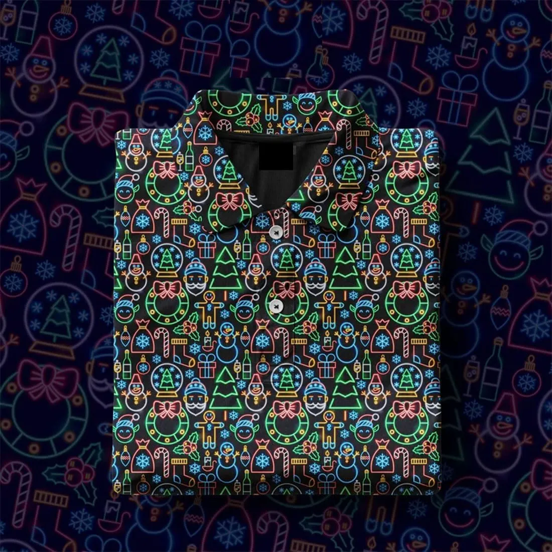 3D Printed Mens Golf Shirt Moisture Wicking Quick-Dry Performance Polo Shirts for Men