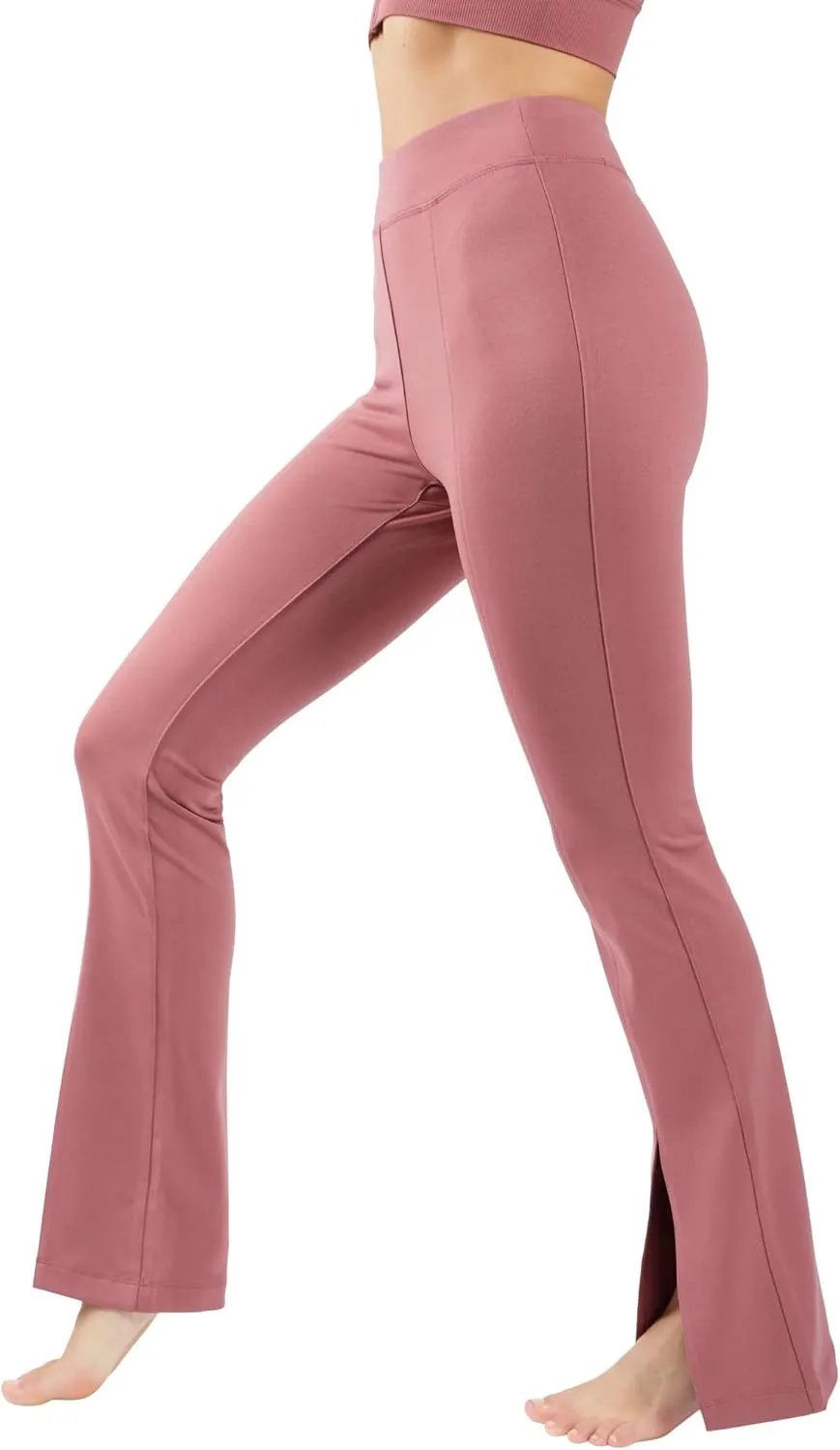 90 Degree By Reflex High Waist Flare Yoga Pant with Front Split