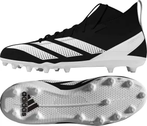 adidas Men's Adizero Impact.2 American Football Sneaker, Black/White/Black, 12
