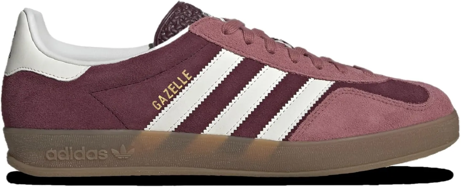adidas Originals Gazelle Indoor Mens Sneaker (Maroon Crimson White, 10)