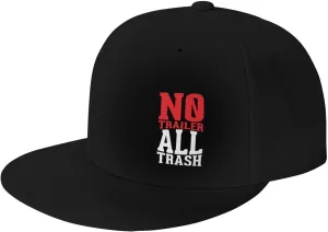 All Trash No Trailer Baseball Cap with Solid Border