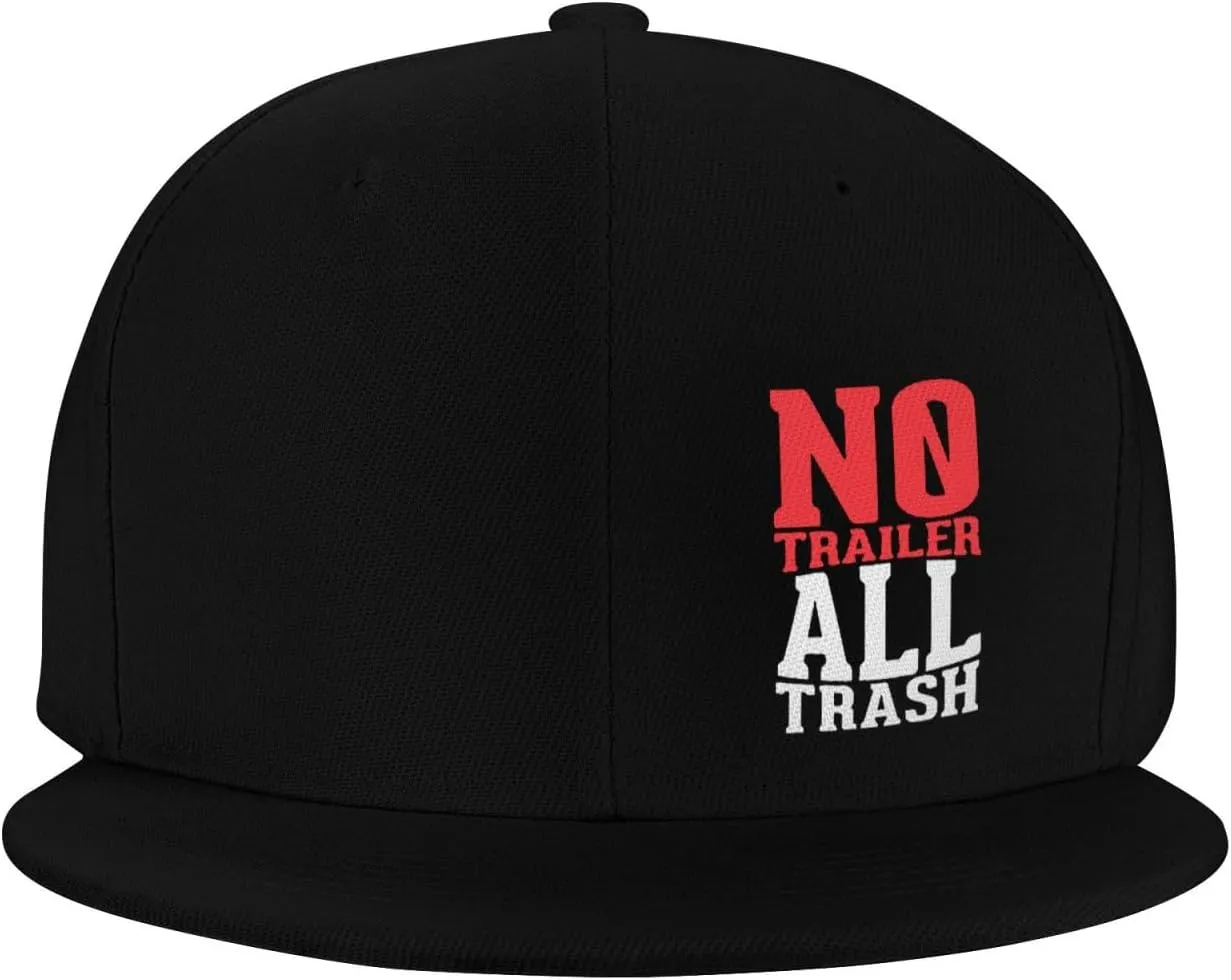 All Trash No Trailer Baseball Cap with Solid Border