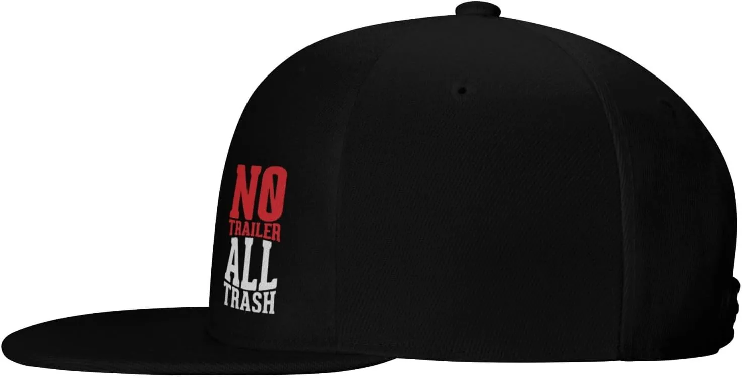 All Trash No Trailer Baseball Cap with Solid Border