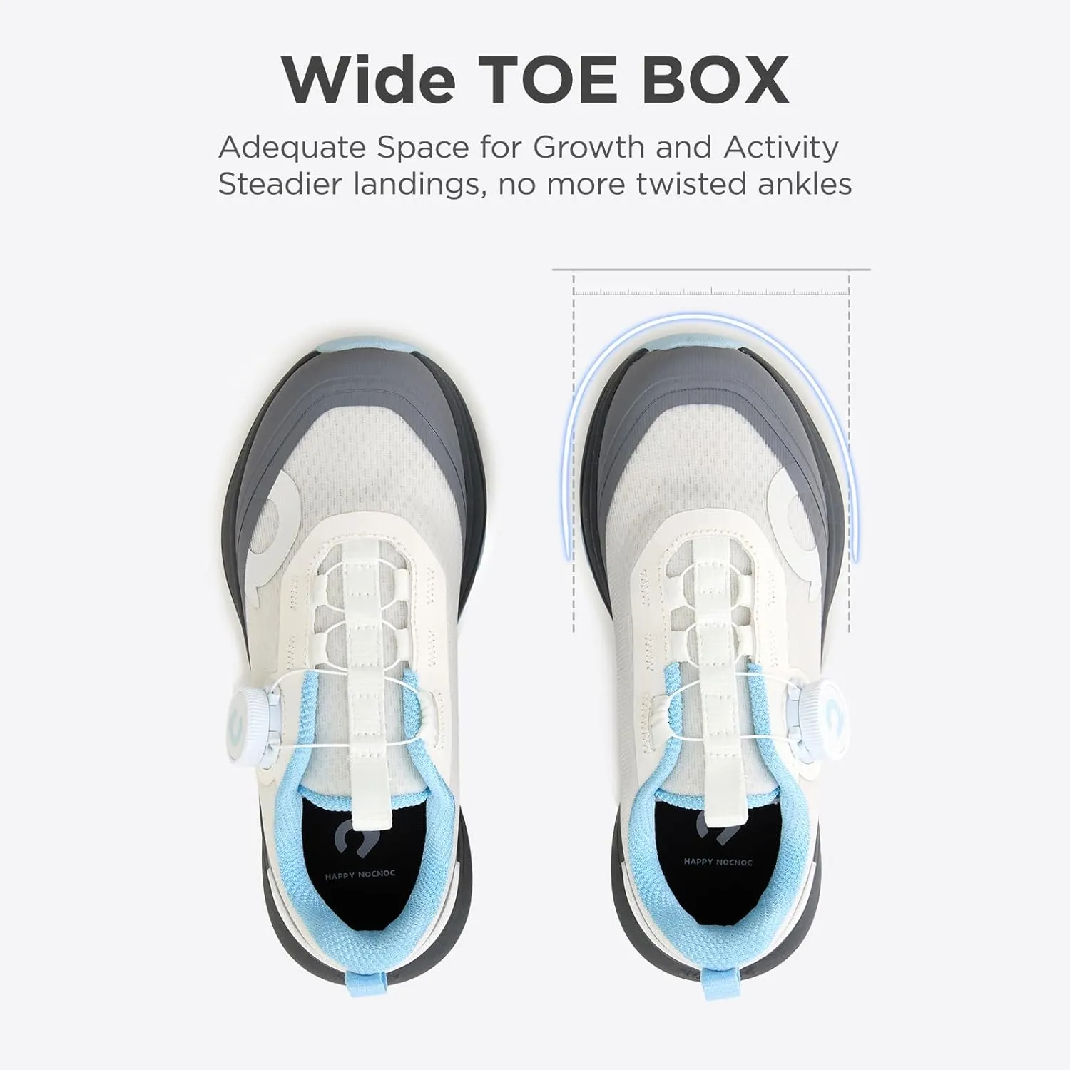 All‑MAX Kids Shoes, Boys Girls 3‑Layer Durable Breathable Mesh Running Sneakers, High‑Rebound Cushion Athletic Casual Shoes for Sports & School