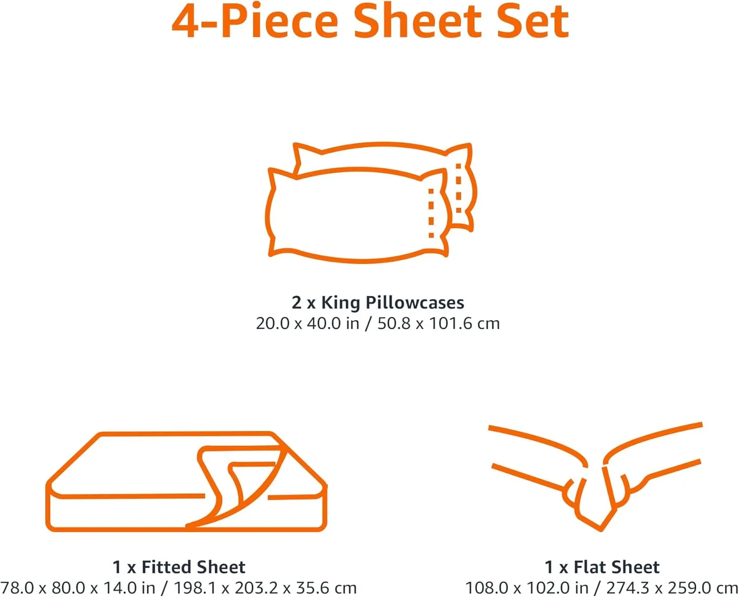 Amazon Basics 4 Piece Bed Sheets Set, 100% Cotton Jersey, Includes Super Soft, Flat and Fitted Sheets, Pillowcase, King, Dark Gray, Solid