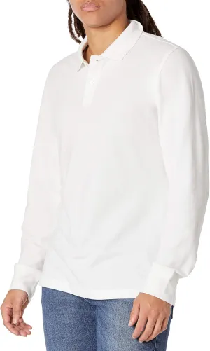 Amazon Essentials Long-Sleeve Polo Shirt for Men, Slim Fit Pique
