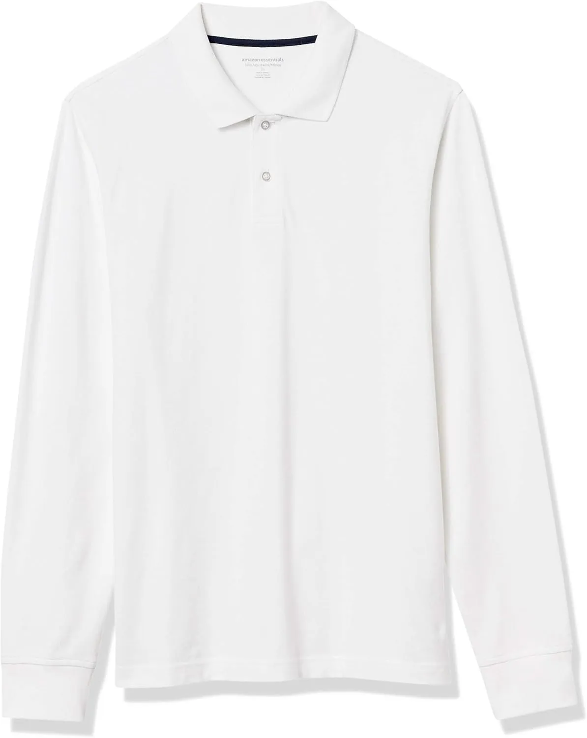 Amazon Essentials Long-Sleeve Polo Shirt for Men, Slim Fit Pique