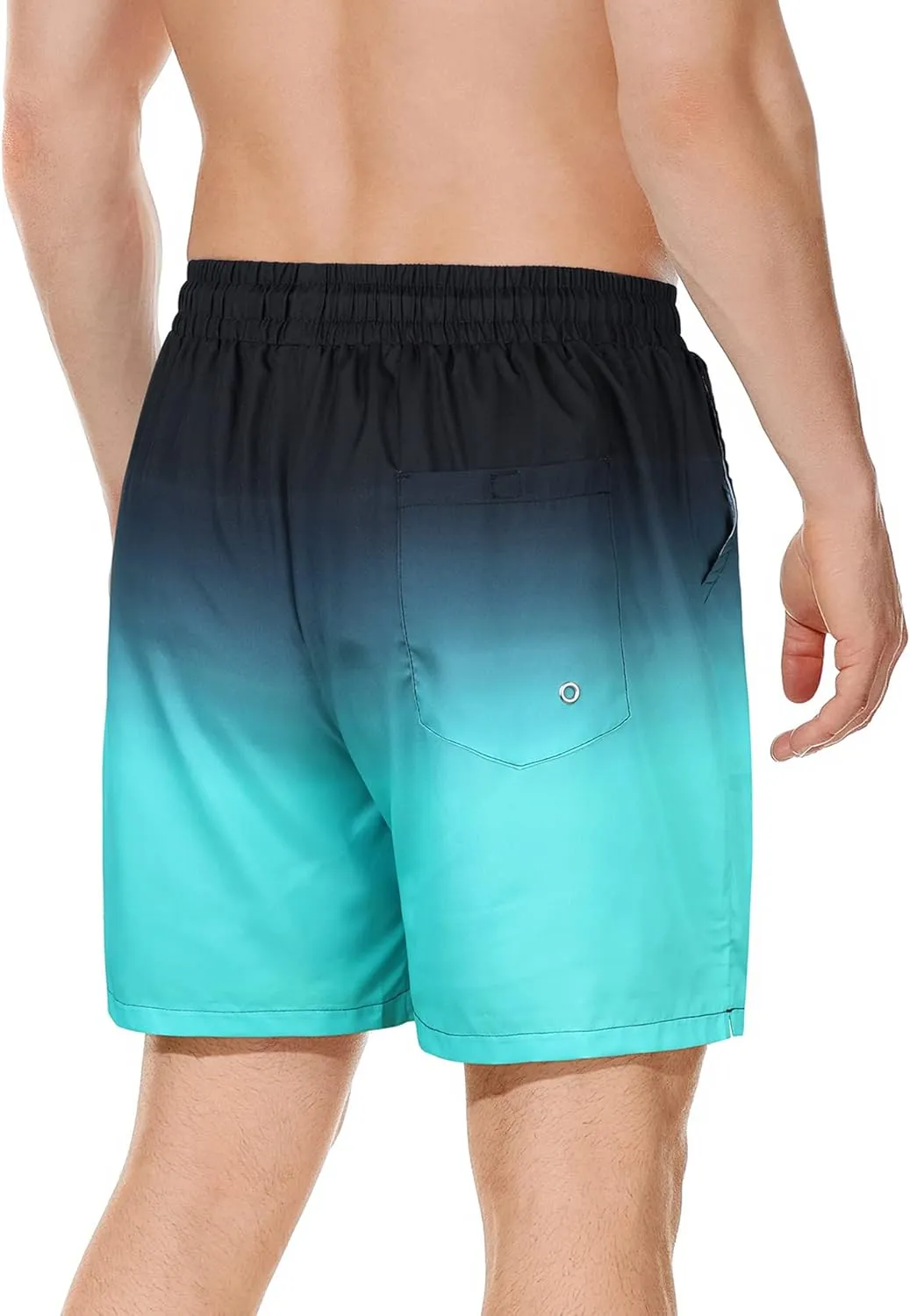 American Trends Men's Swim Trunks Board Shorts Quick Dry Mens Swimming Trunks with Compression Liner