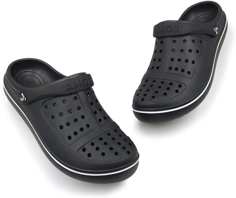 Amoji Unisex Clogs Garden Shoes Slip On Sandals CL8818