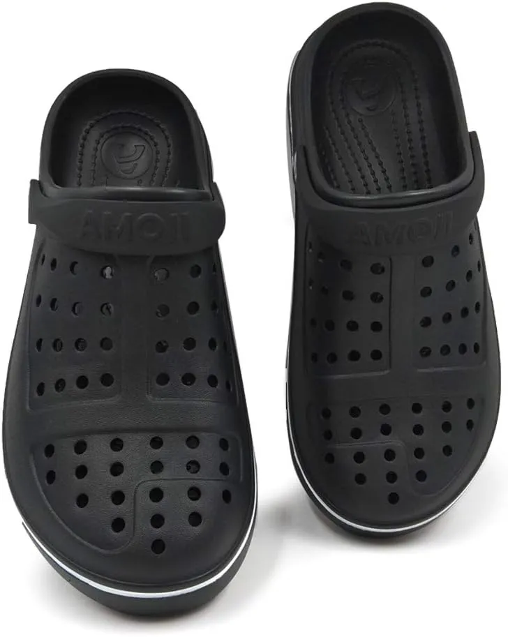 Amoji Unisex Clogs Garden Shoes Slip On Sandals CL8818