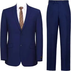 AMY ZHU Men's Slim Fit Suit 2 Piece Business Jacket Wedding Blazer & Dress Pants