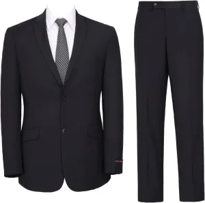 AMY ZHU Men's Slim Fit Suit 2 Piece Business Jacket Wedding Blazer & Dress Pants