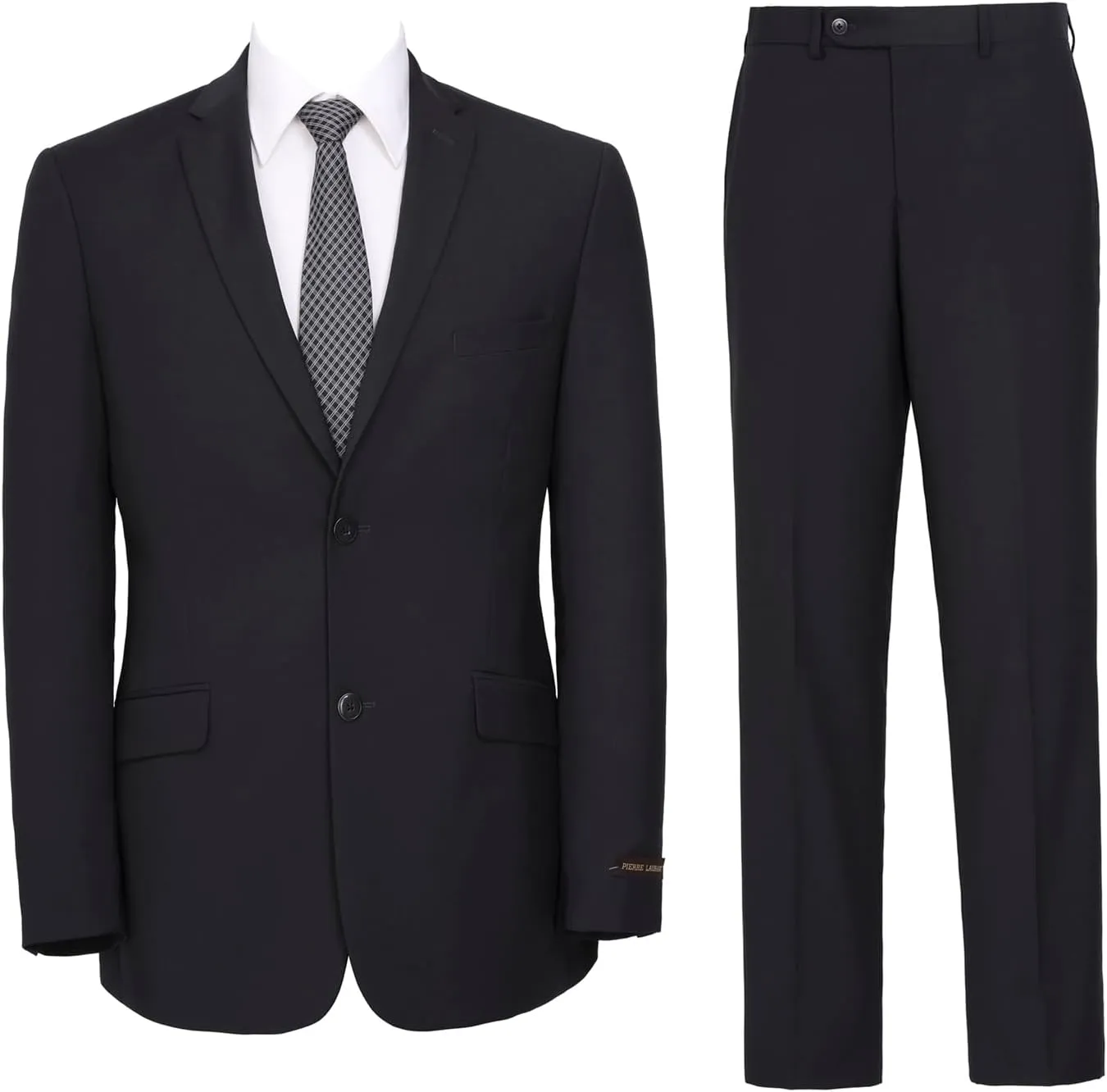 AMY ZHU Men's Slim Fit Suit 2 Piece Business Jacket Wedding Blazer & Dress Pants