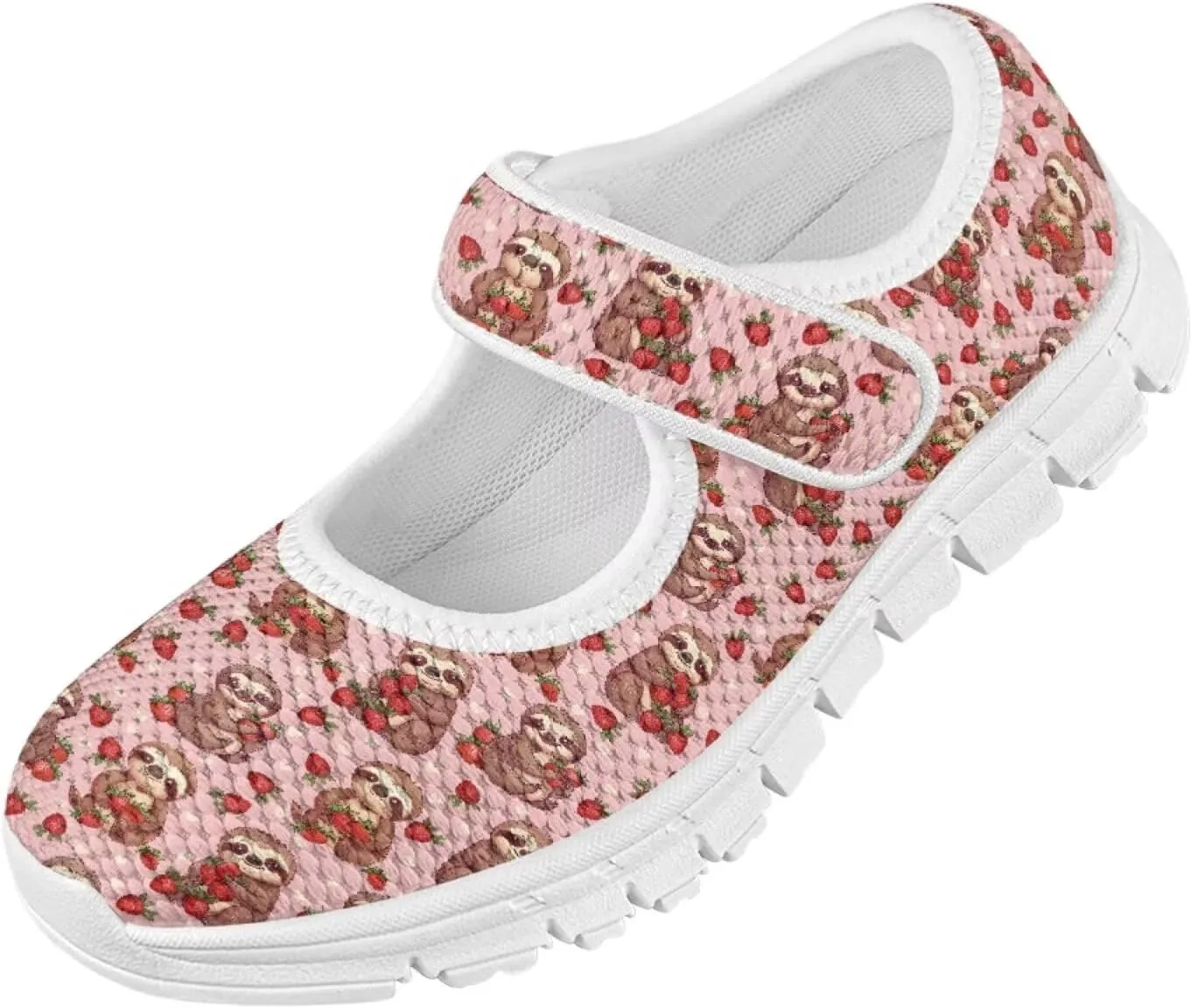 Animal Print Mary Jane for Girls Slip On Casual Outdoor School Sports Shoes Lightweight Flat Walking Sneaker