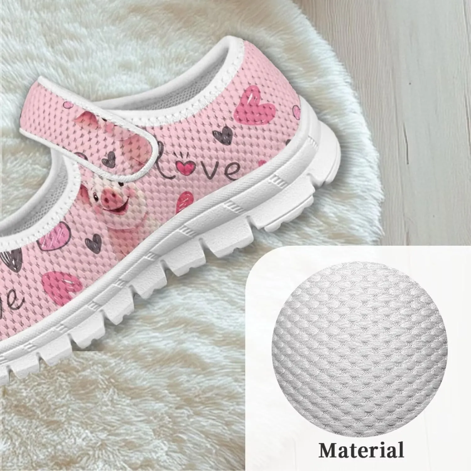 Animal Print Mary Jane for Girls Slip On Casual Outdoor School Sports Shoes Lightweight Flat Walking Sneaker