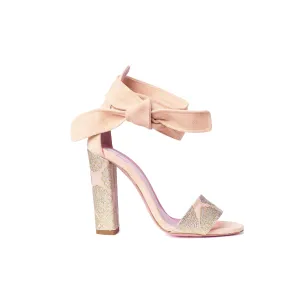 Ankle Tie Block Heel Sandal