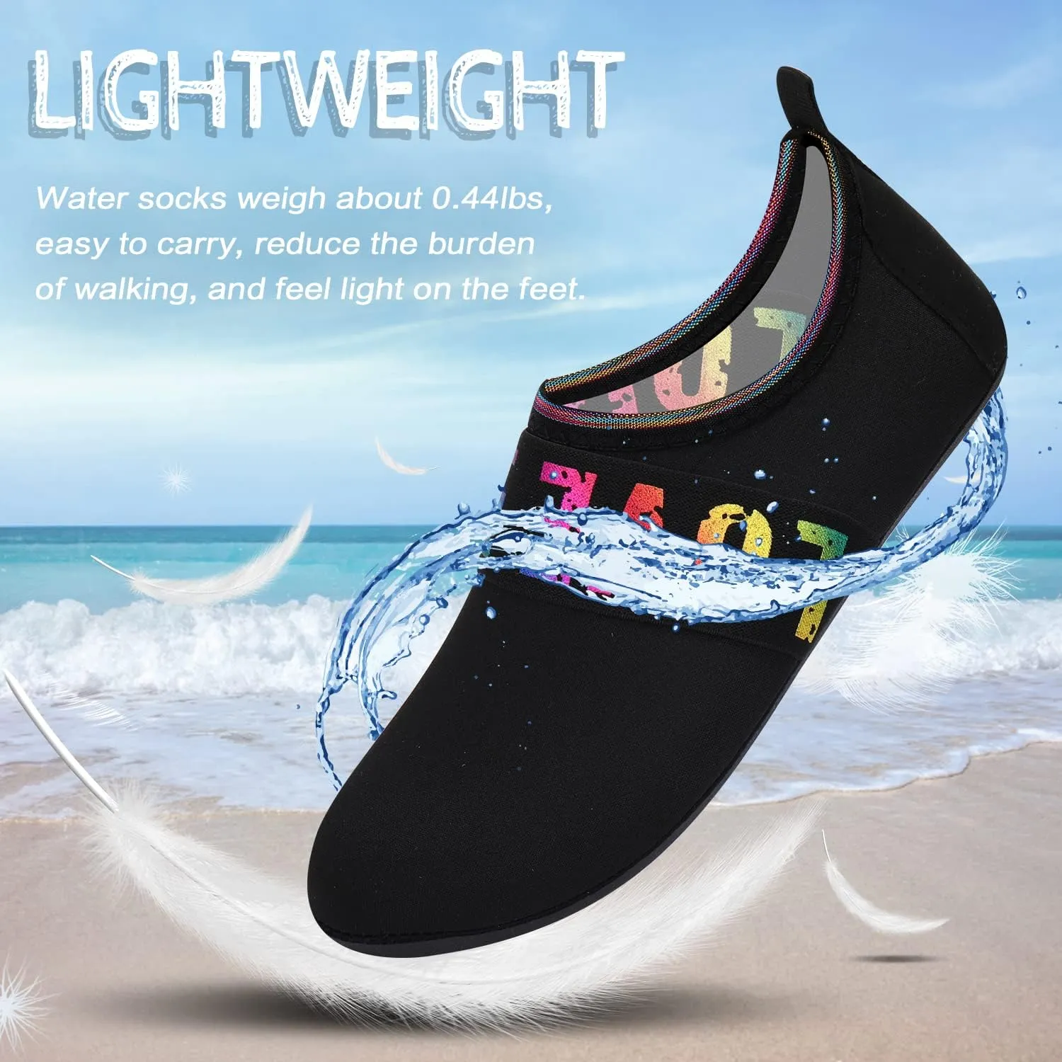 ANLUKE Water Shoes Barefoot Aqua Yoga Socks Quick-Dry Beach Swim Surf Shoes for Women Men