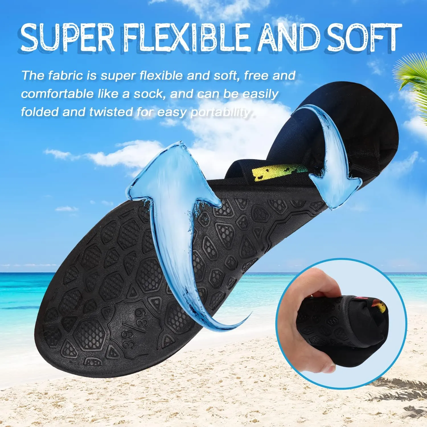 ANLUKE Water Shoes Barefoot Aqua Yoga Socks Quick-Dry Beach Swim Surf Shoes for Women Men