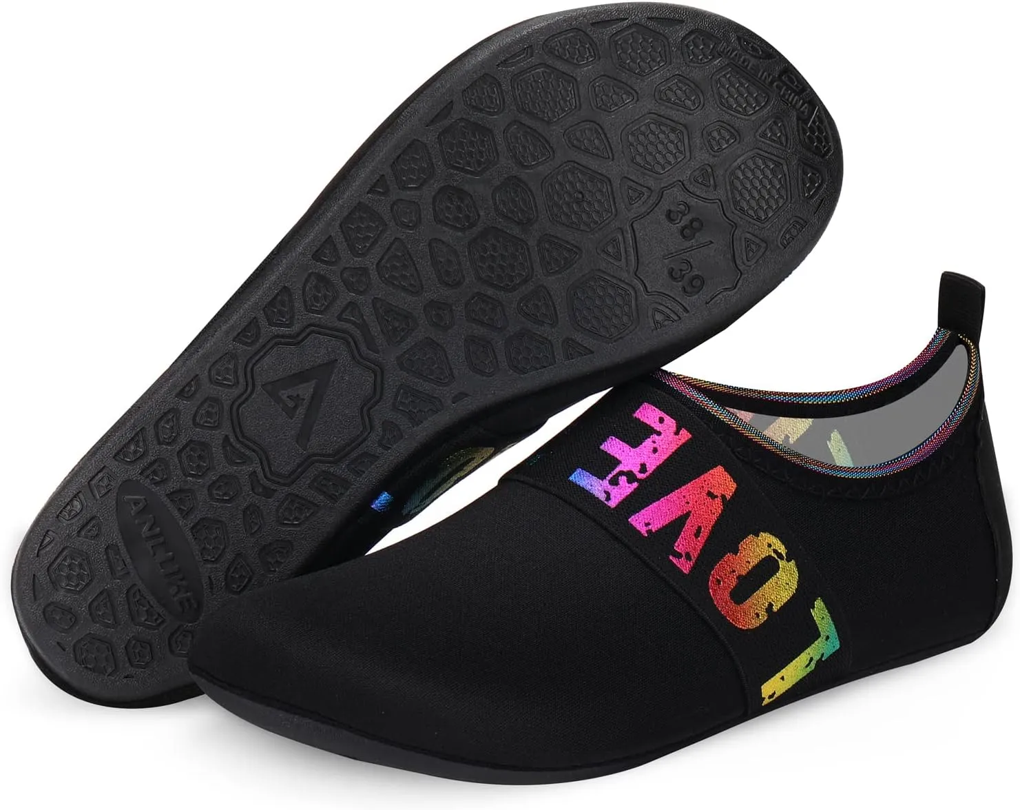 ANLUKE Water Shoes Barefoot Aqua Yoga Socks Quick-Dry Beach Swim Surf Shoes for Women Men