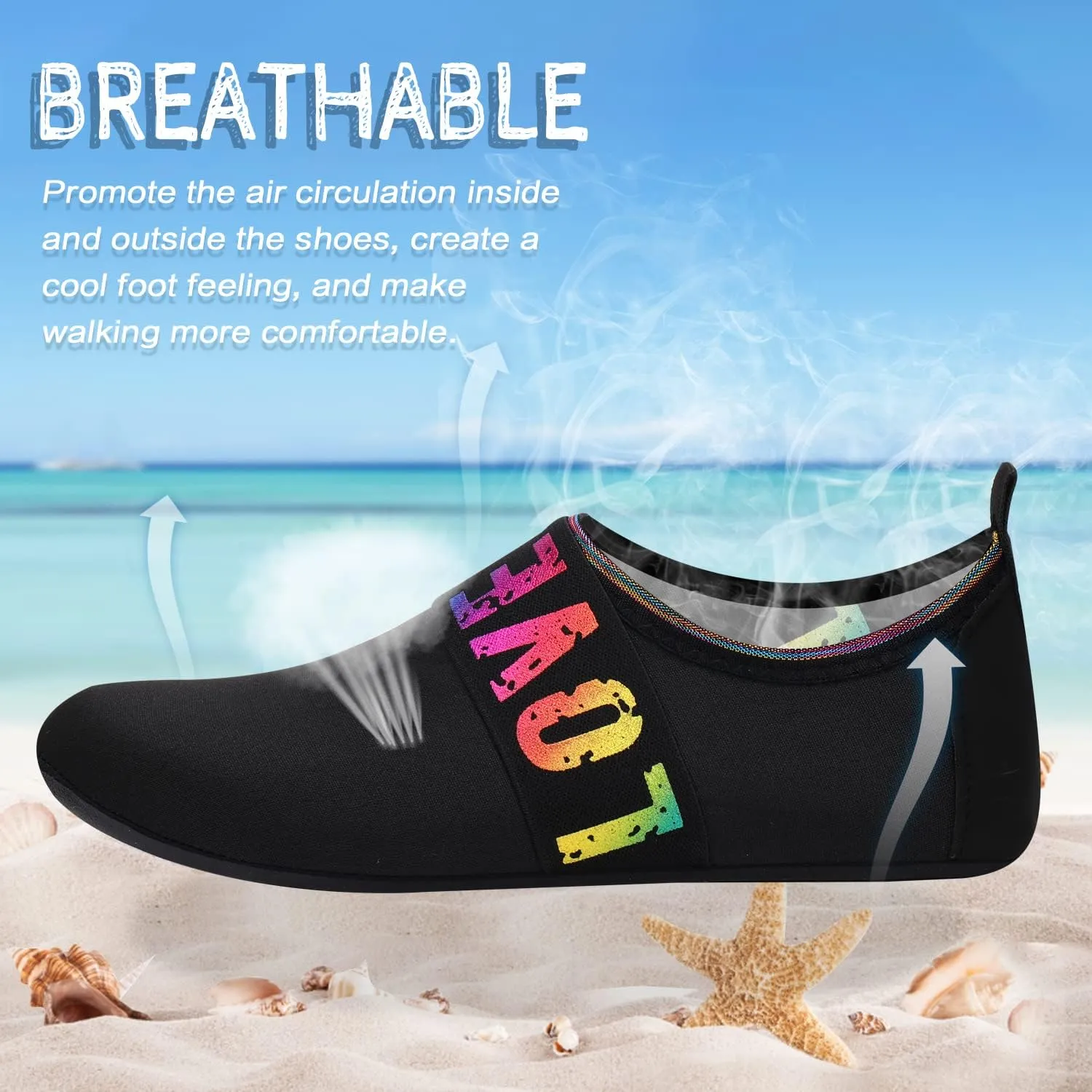 ANLUKE Water Shoes Barefoot Aqua Yoga Socks Quick-Dry Beach Swim Surf Shoes for Women Men