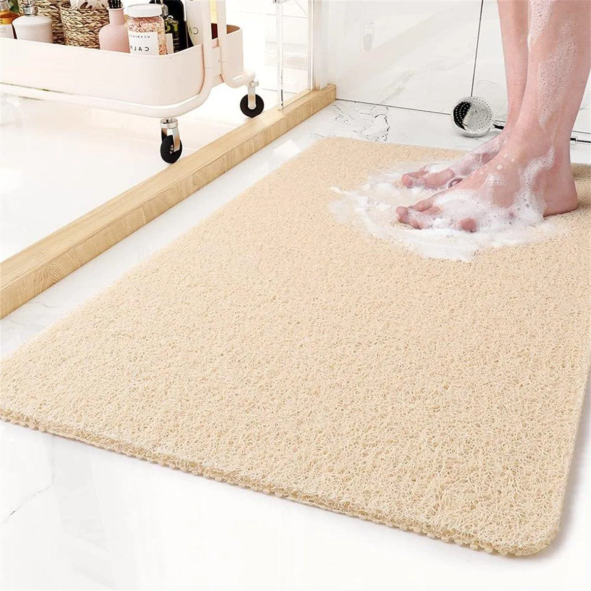 Anti Slip Bathroom Mat Non Slip Shower Floor Mat Quick Dry Soft Comfortable Rug