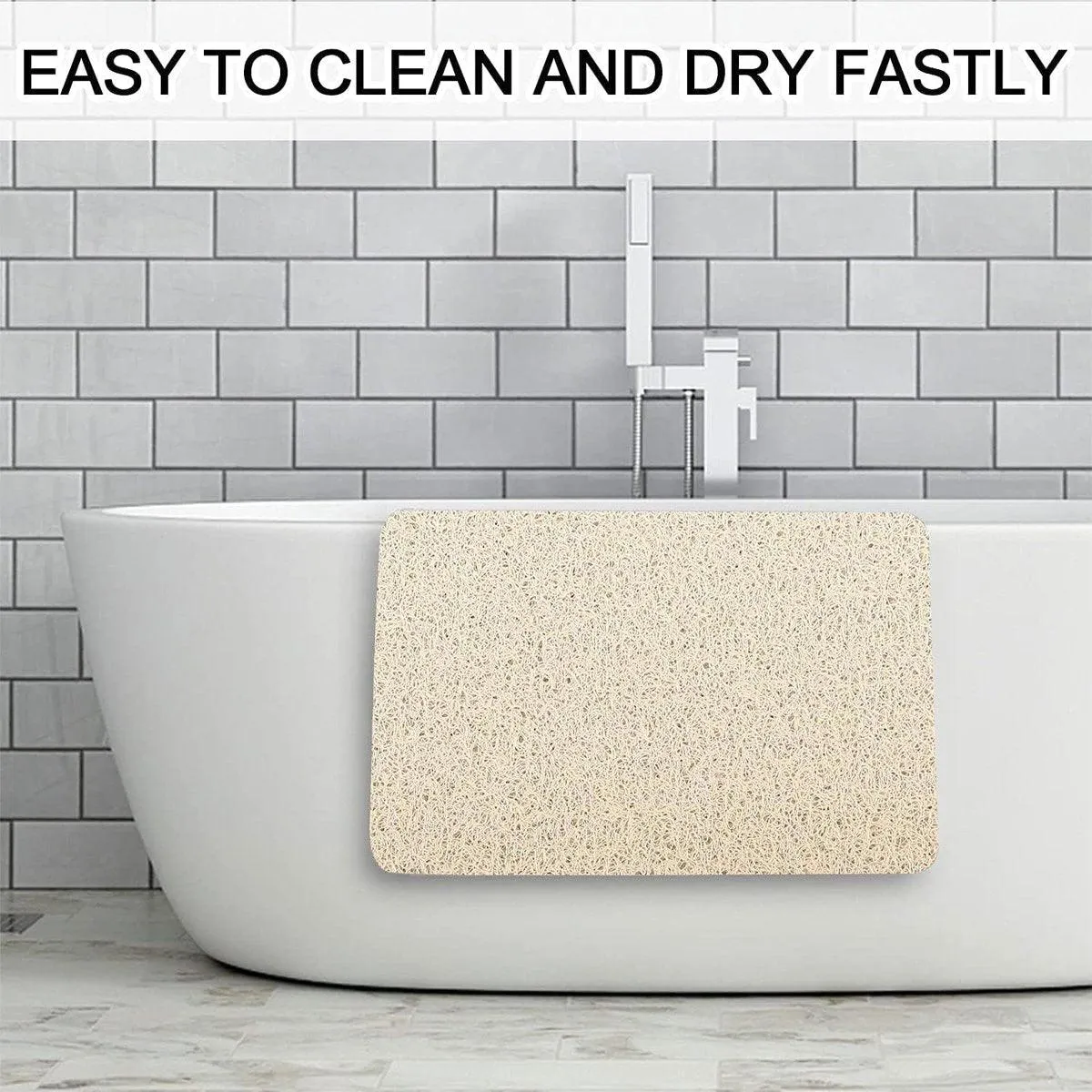 Anti Slip Bathroom Mat Non Slip Shower Floor Mat Quick Dry Soft Comfortable Rug