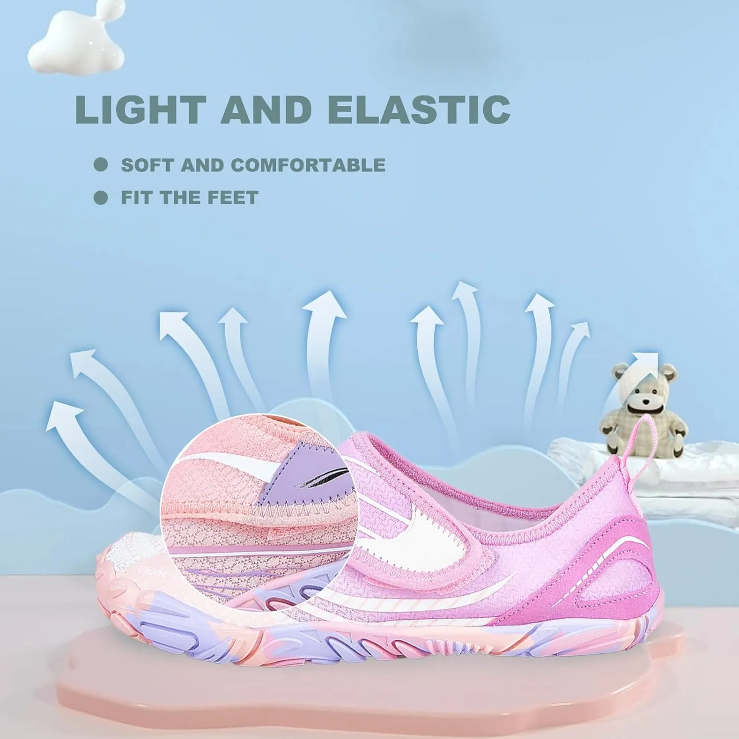 AoSiFu Water Shoes for Kids Boys Girls Aqua Socks Barefoot Beach Sports Swim Pool Quick Dry Lightweight (Little Kid/Big Kid)