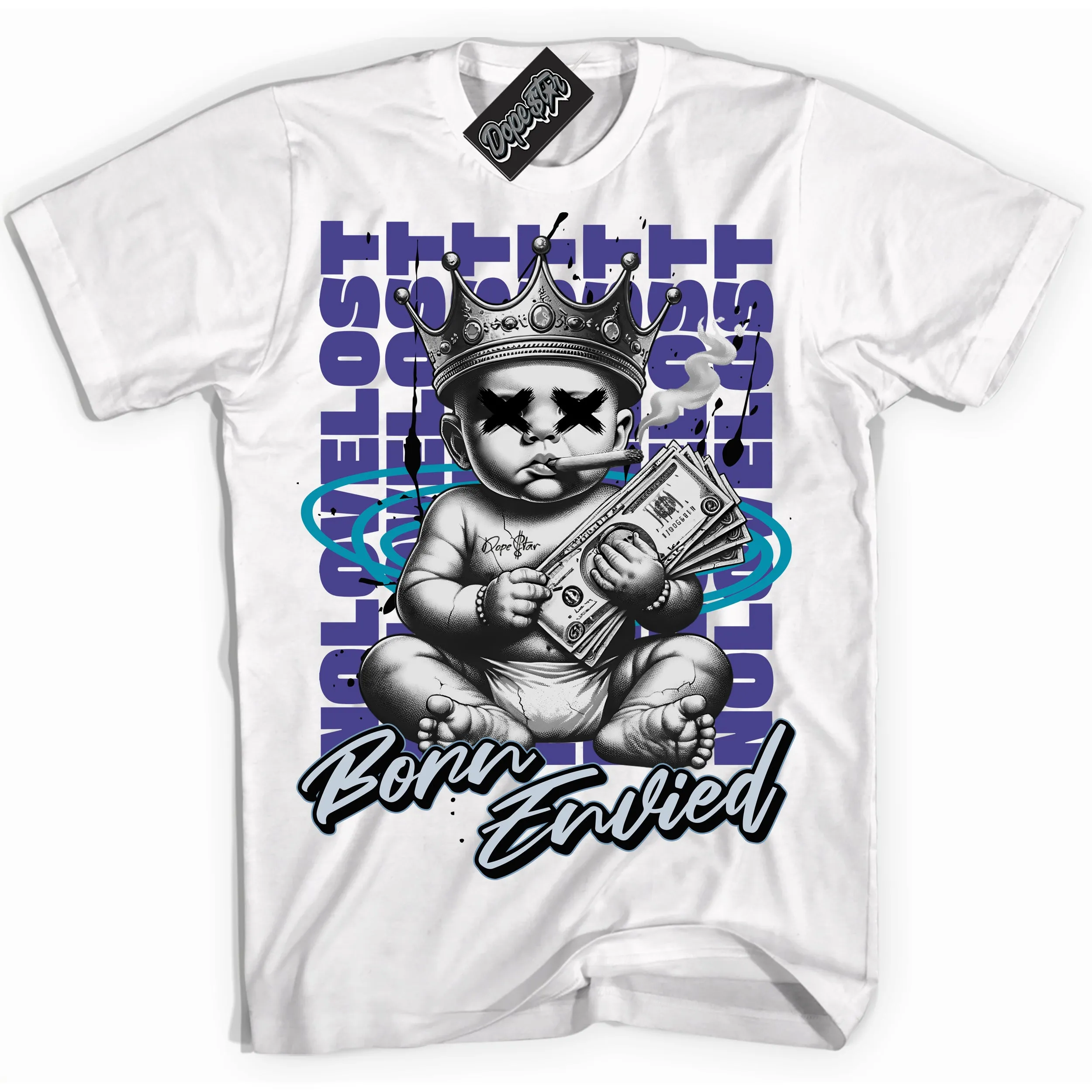 Aqua 6s Sneaker Shirt Born Envied Graphic