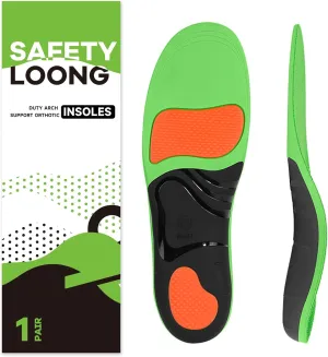 Arch Support Insoles for Plantar Fasciitis Flat Feet Pain Relief, Shock Absorbing Orthotic Inserts for Men and Women M