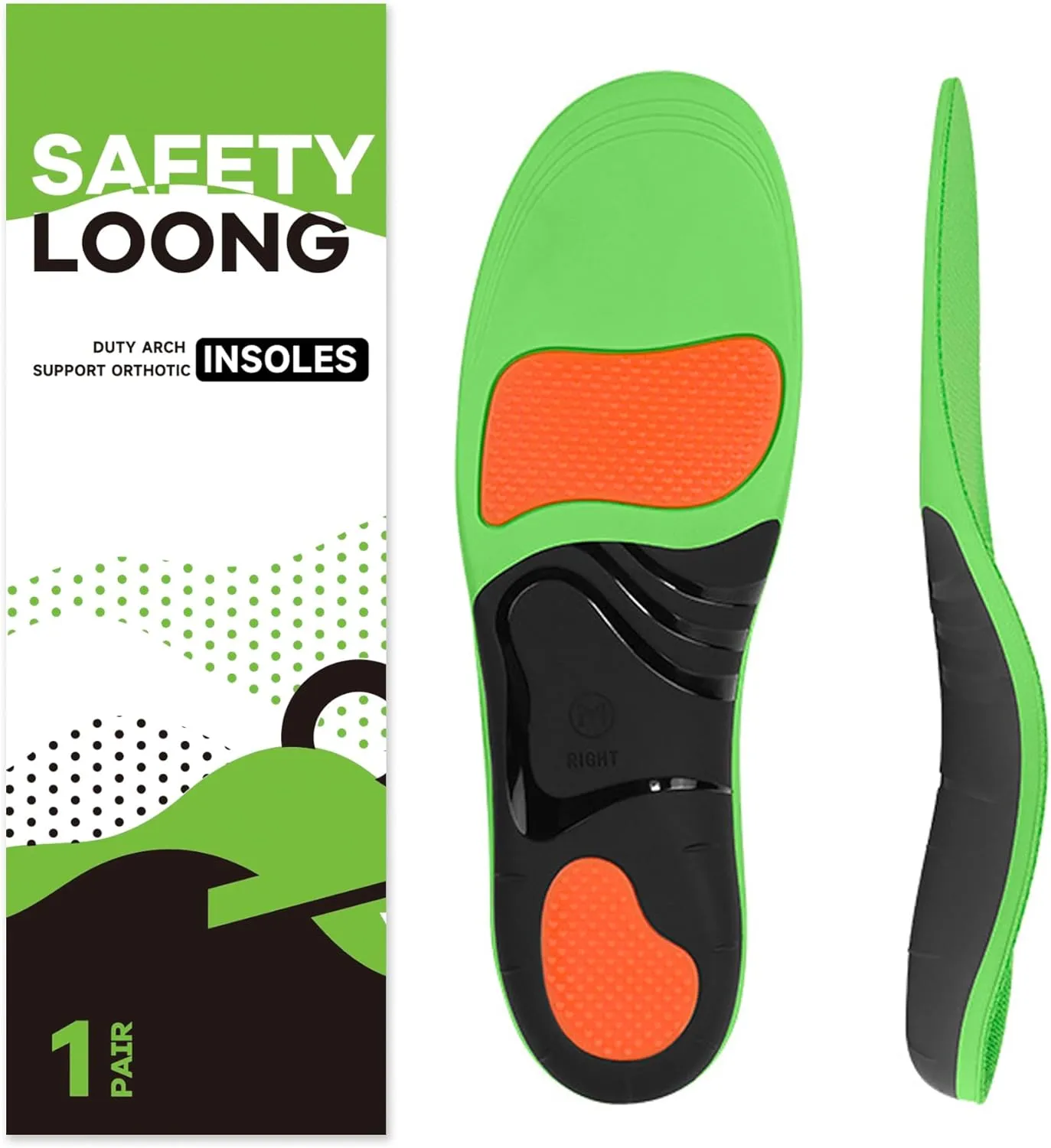 Arch Support Insoles for Plantar Fasciitis Flat Feet Pain Relief, Shock Absorbing Orthotic Inserts for Men and Women M