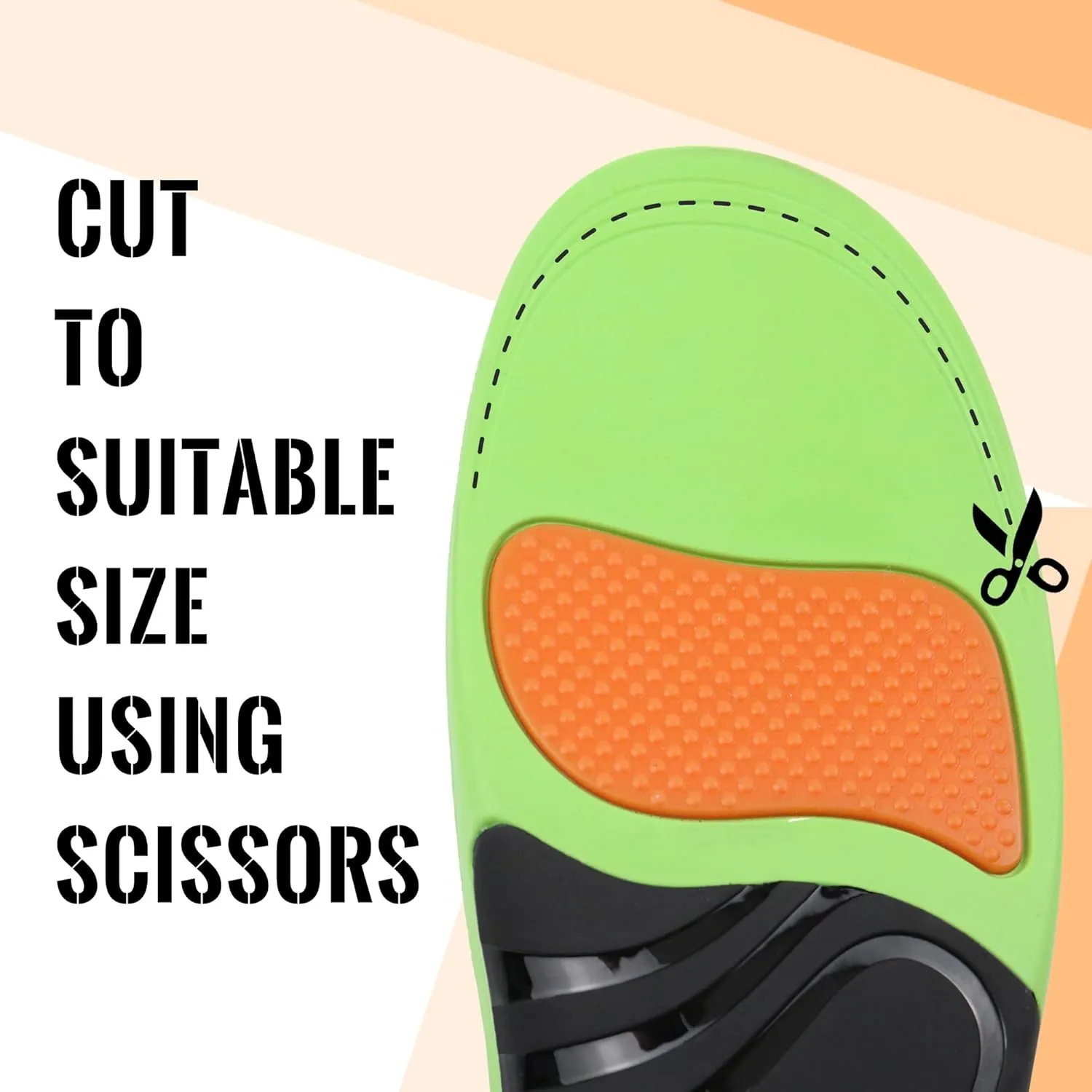 Arch Support Insoles for Plantar Fasciitis Flat Feet Pain Relief, Shock Absorbing Orthotic Inserts for Men and Women M