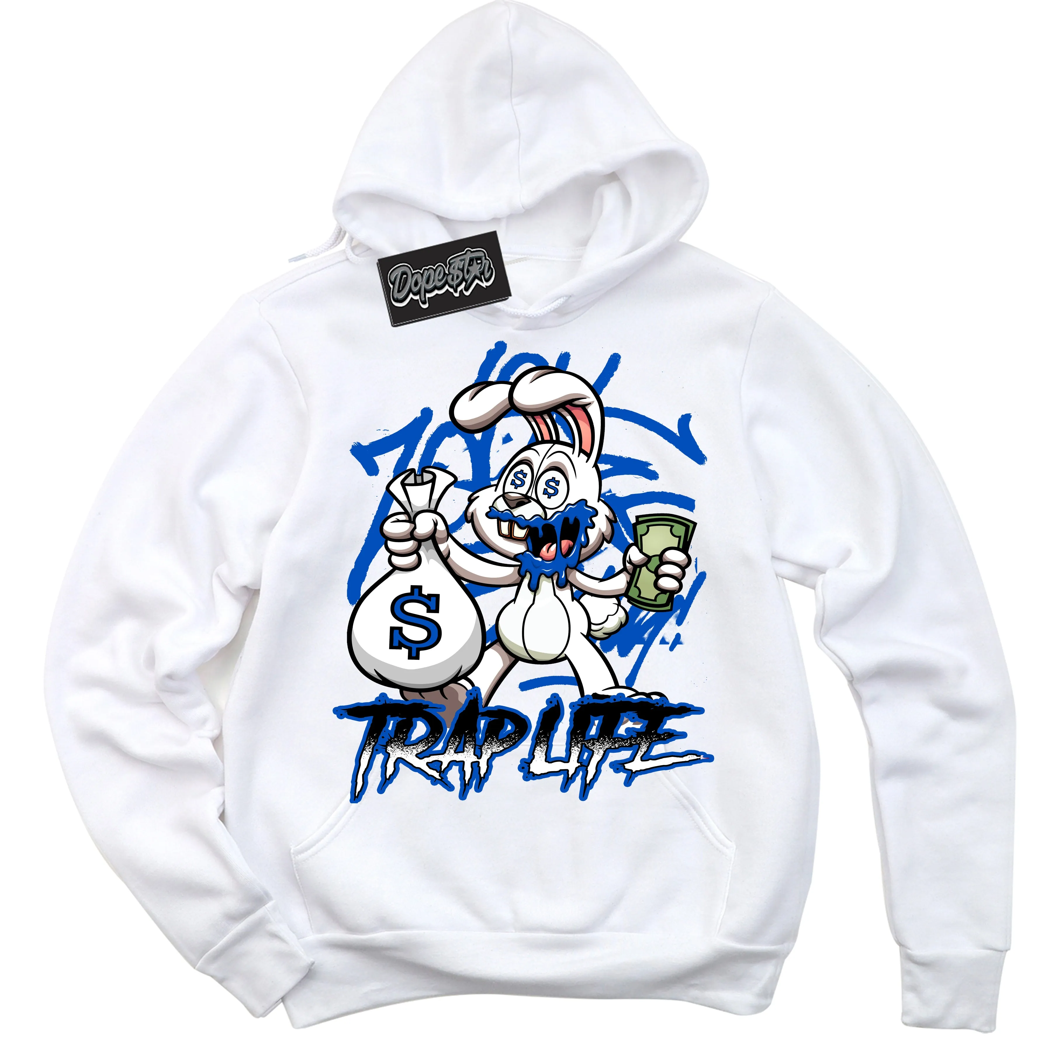 Astronomy Blue Dunk Sneaker Hoodie Trap Rabbit Graphic