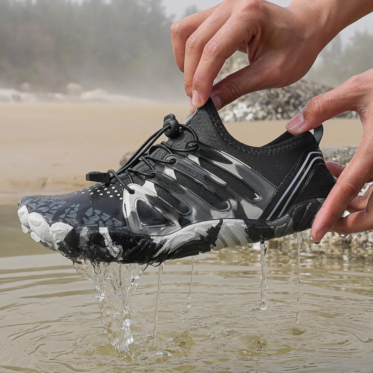 Athletic Hiking Water Shoes Unisex Quick Dry&Non-Slip Surfing Training Shoes,Wide Toe Box Beach Walking Barefoot Wear Lightweight Breathable Cycling Surfing Barefoot Outdoor Waterproof Comfort Wear