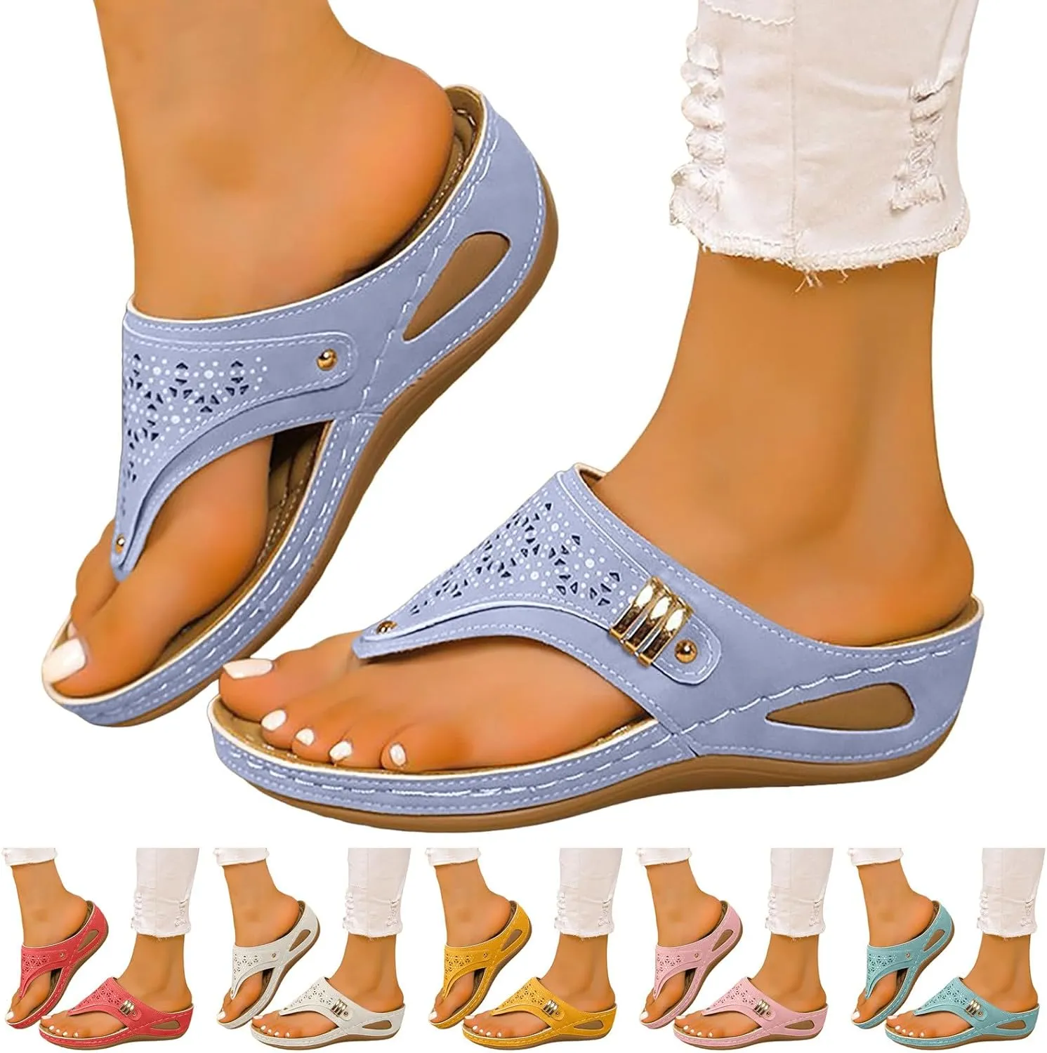 Avylays Orthopedic Sandals,Breathable Mesh Hollow Sports Sandals,Orthopedic Flip-Flops Summer Comfortable Sandals
