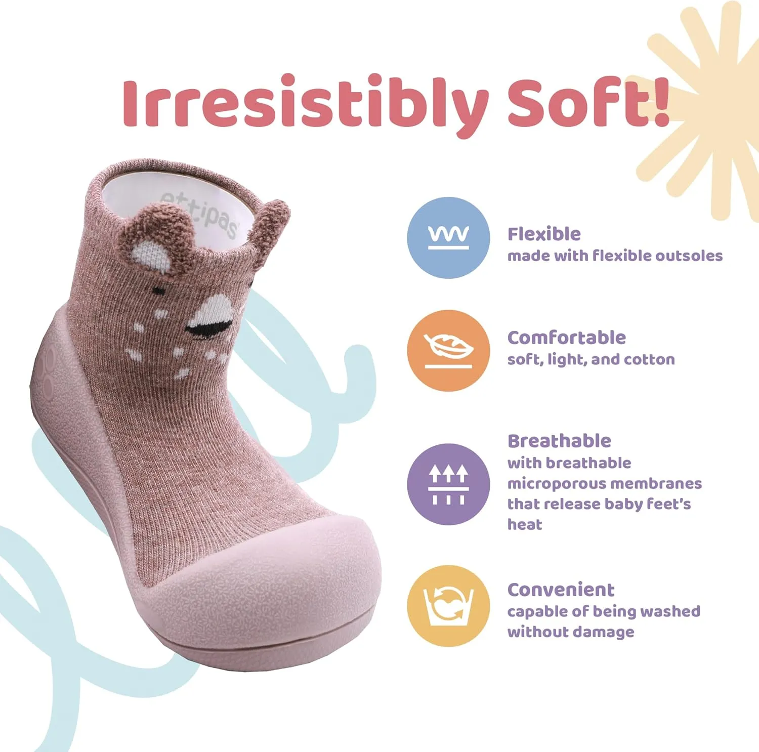 Baby Sock Shoes for Baby Boy & Girl, Soft, Non-Slip Toddler Sock Shoes, Breathable Infant Walking Shoes, First Steps Baby Shoes, Fun Animal-Themed Designs, Easy to Put On