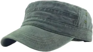 Baseball Cap for Woman Army Cap Adjustable Flat Top Hat