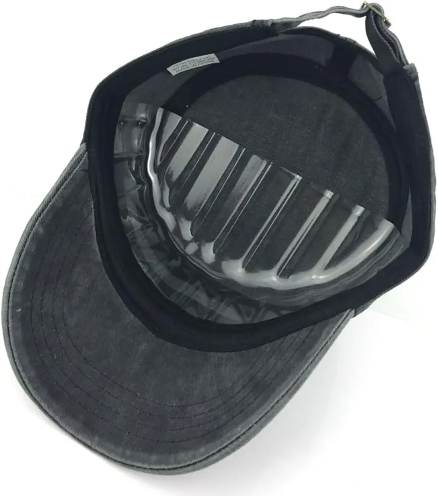 Baseball Cap for Woman Army Cap Adjustable Flat Top Hat