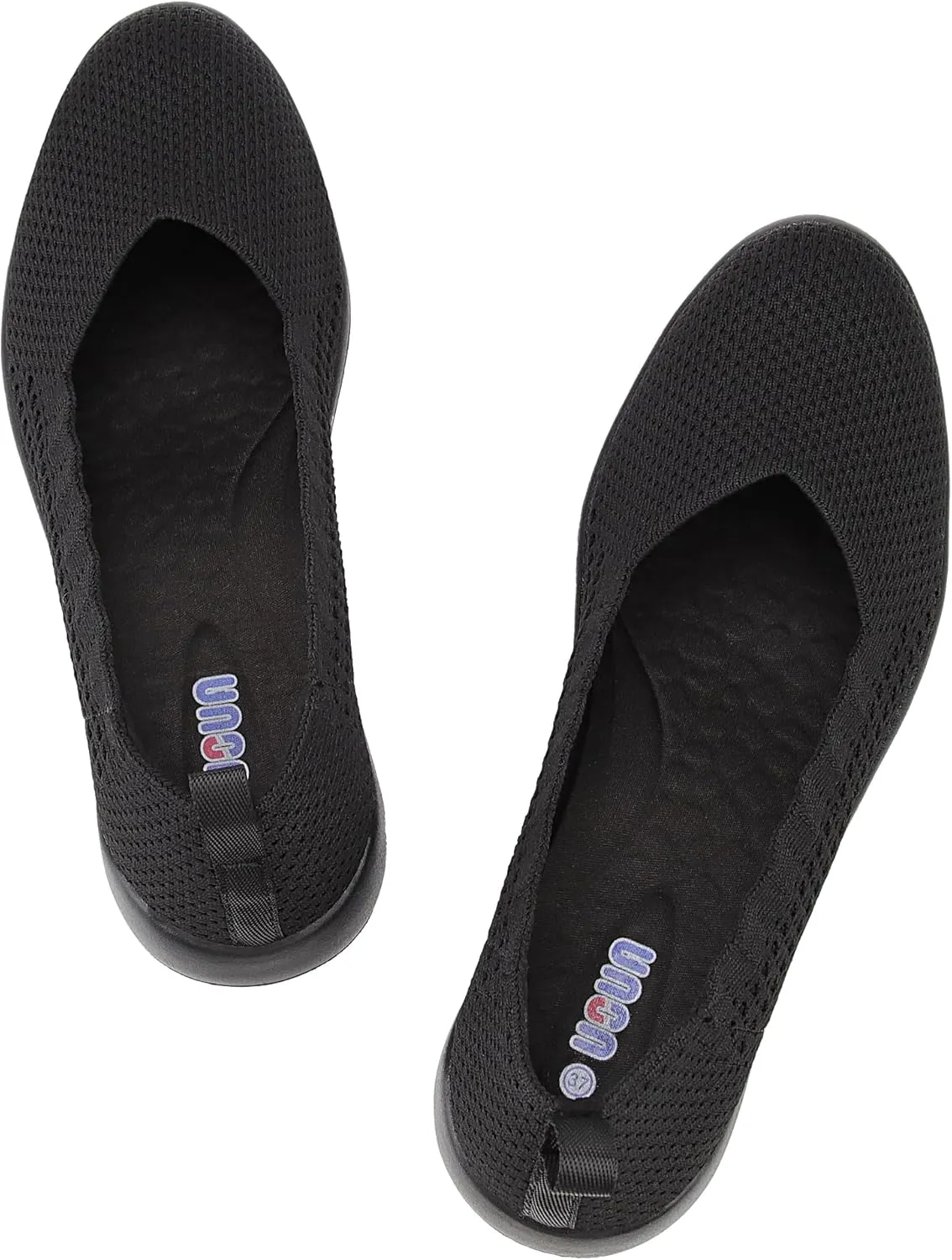 Bealin Womens Flats Round Toe Ballet Shoes Slip on Walking Shoes Comfort Dress Knit Low Wedge