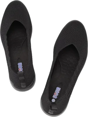 Bealin Womens Flats Round Toe Ballet Shoes Slip on Walking Shoes Comfort Dress Knit Low Wedge