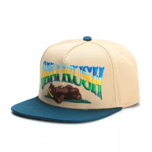 Bear Kushstock  Flat Brim Snapback Retro Streetwear Cap