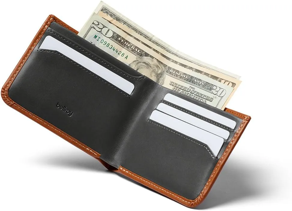 Bellroy Hide & Seek Wallet (Slim Leather Bifold Design, RFID Protected, Holds 5-12 Cards, Coin Pouch, Flat Note Section, Hidden Pocket)