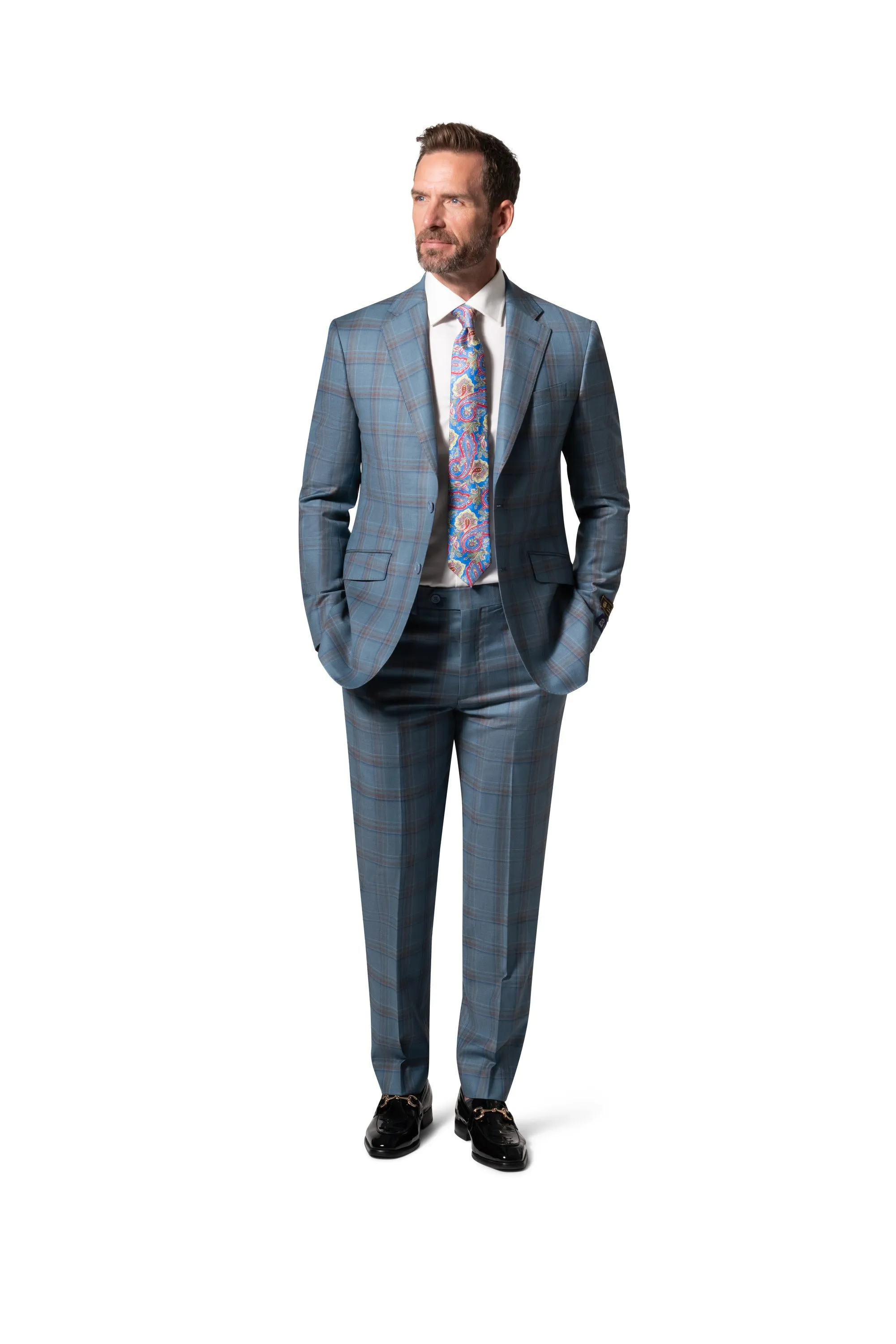 Bergamo Elegant - Faille Wool 10005.4100 S/B Slim Fit Suit