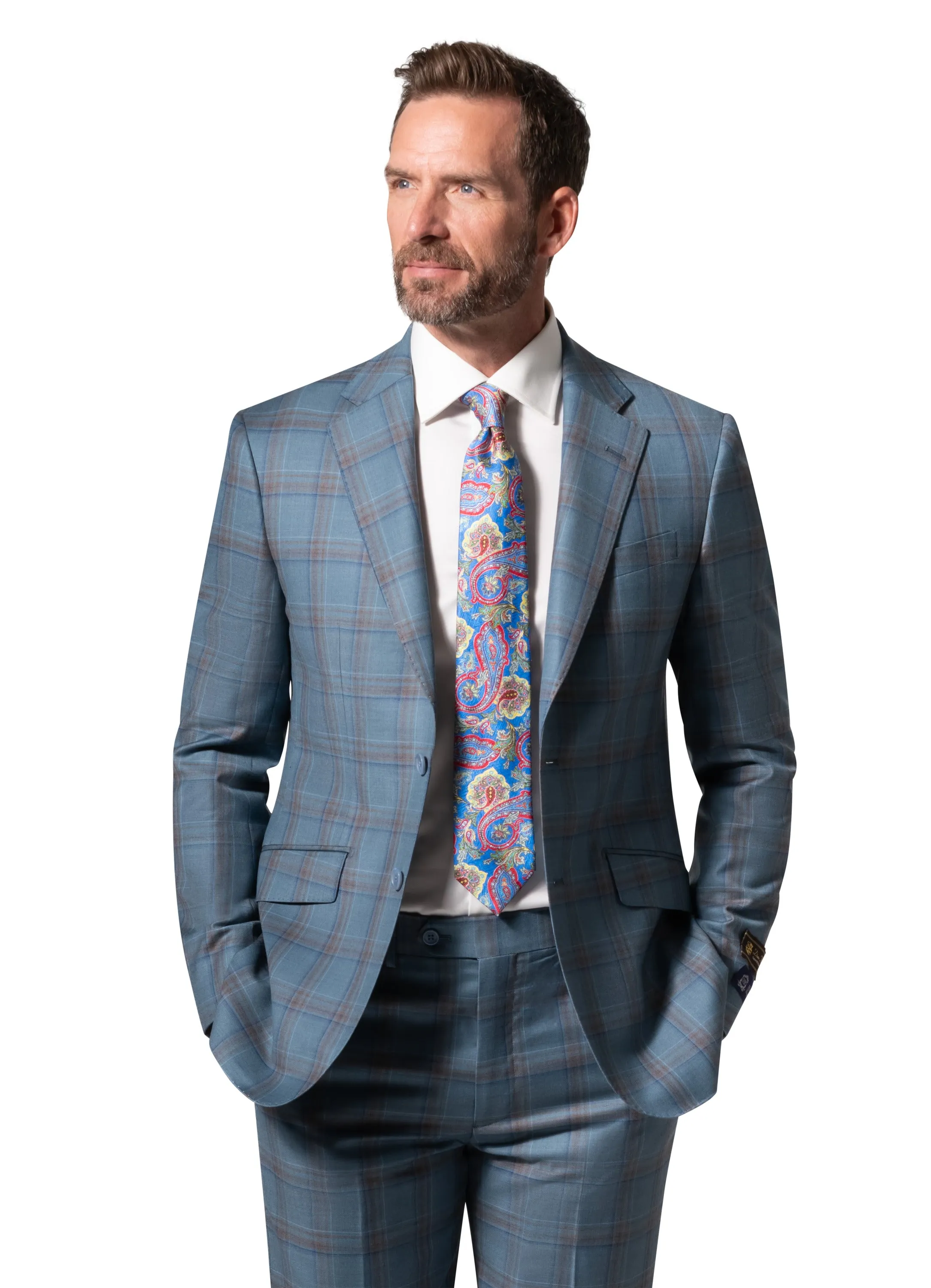 Bergamo Elegant - Faille Wool 10005.4100 S/B Slim Fit Suit