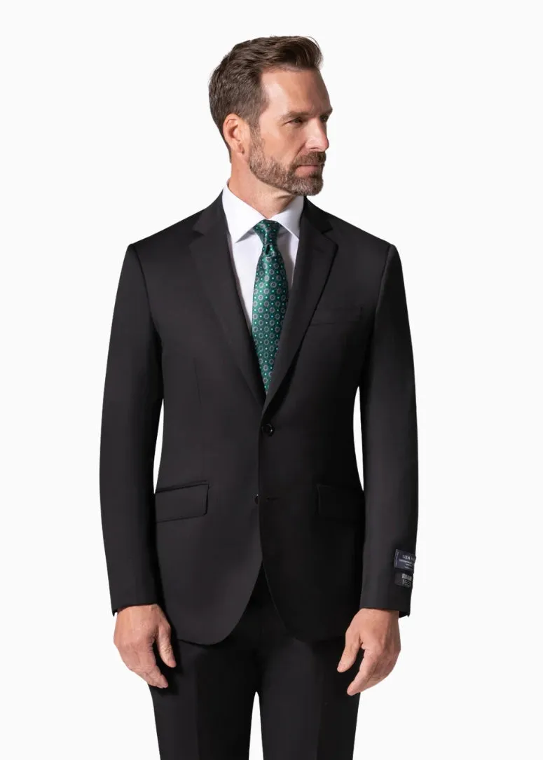 Bergamo Elegant - Reda | Slim Fit 2-Piece Solid Suit - Black