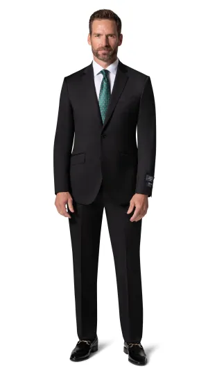 Bergamo Elegant - Reda | Slim Fit 2-Piece Solid Suit - Black