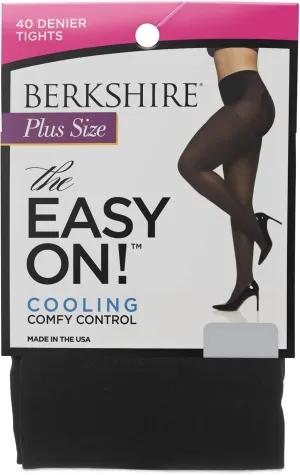 Berkshire Women's Plus-size The Easy On! 40 Denier Cooling Microfiber Tights