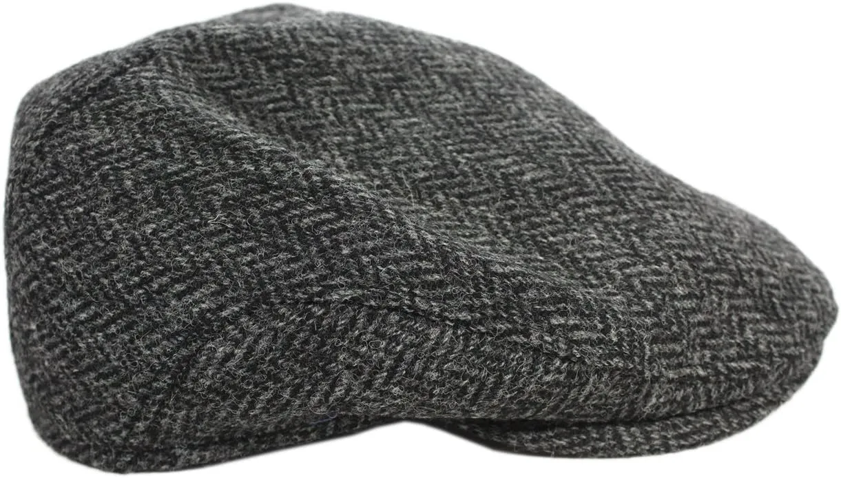 Biddy Murphy Irish Newsboy Flat Cap for Men, Tuck-Away Ear Flaps Slim Fit 100% Wool, Imported