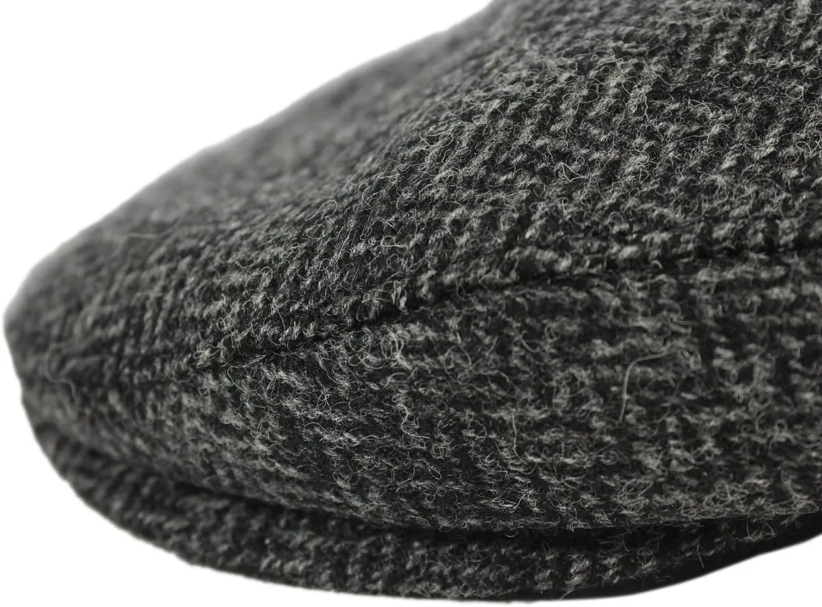 Biddy Murphy Irish Newsboy Flat Cap for Men, Tuck-Away Ear Flaps Slim Fit 100% Wool, Imported